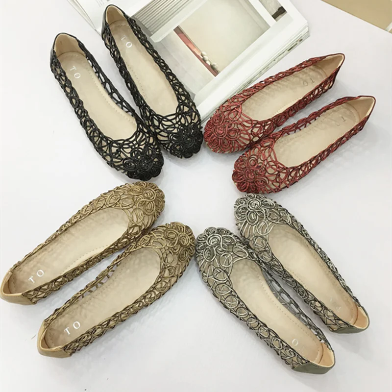 Женские босоножки из коровьей кожи с застежкой-молнией и бантом большие размеры