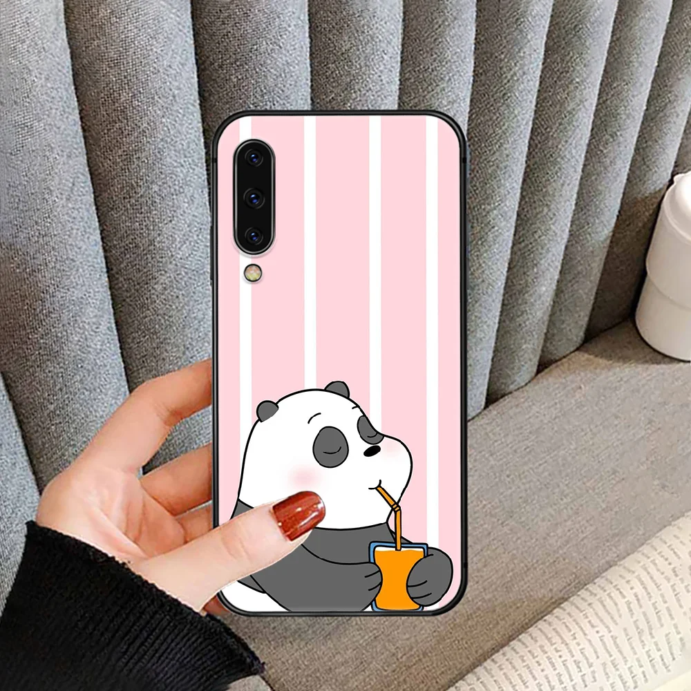 

Cartoon Cute Bare Bear Phone case for For SamSung Galaxy A M 5 8 10 20 30 31 40 50 51 70 71 80 s e black black Etui tpu back