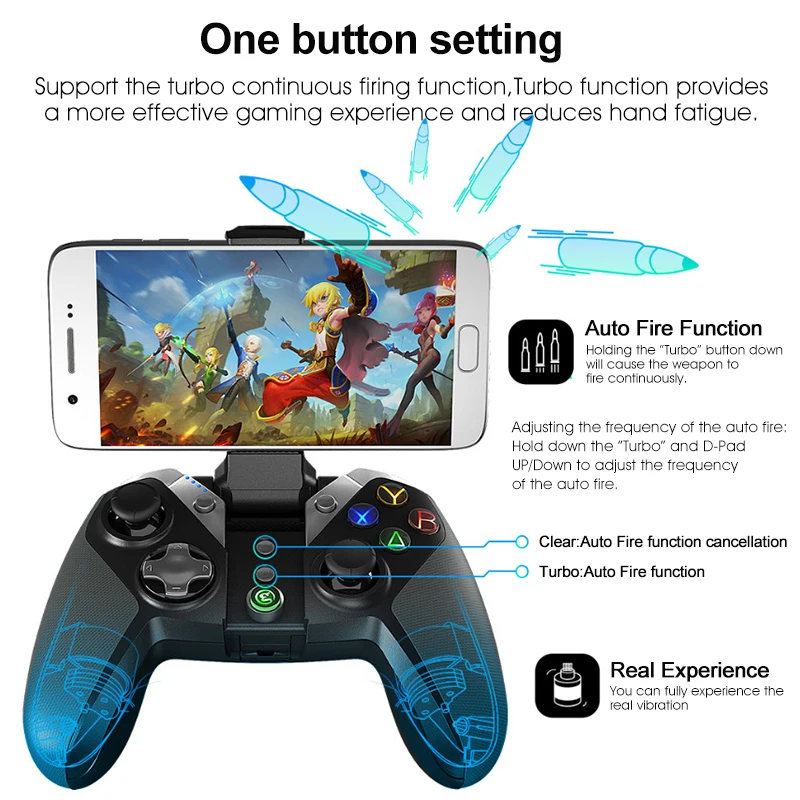 Беспроводной Bluetooth геймпад GameSir G4 джойстик для телефона на Android ПК PS3 Windows 10/8 1/8/7 |