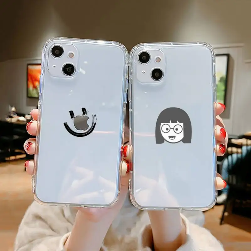 

Cute Cartoon Smiley Phone Case Clear Transparent for iPhone 11 12 13 mini pro XS MAX 8 7 6 6S Plus X 5S SE XR 2020