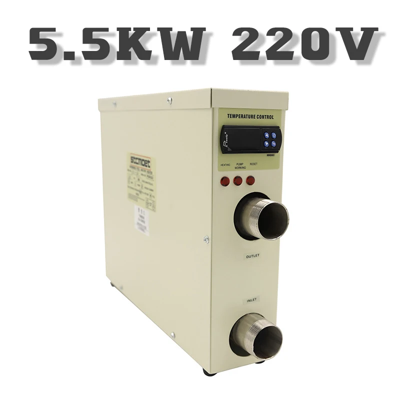 5.5KW 220V 220 кВт в портативный энергосберегающий электрический водонагреватель для бассейна 11 кВт 15 кВт оборудование для бассейна - Цвет: 5.5KW 220V