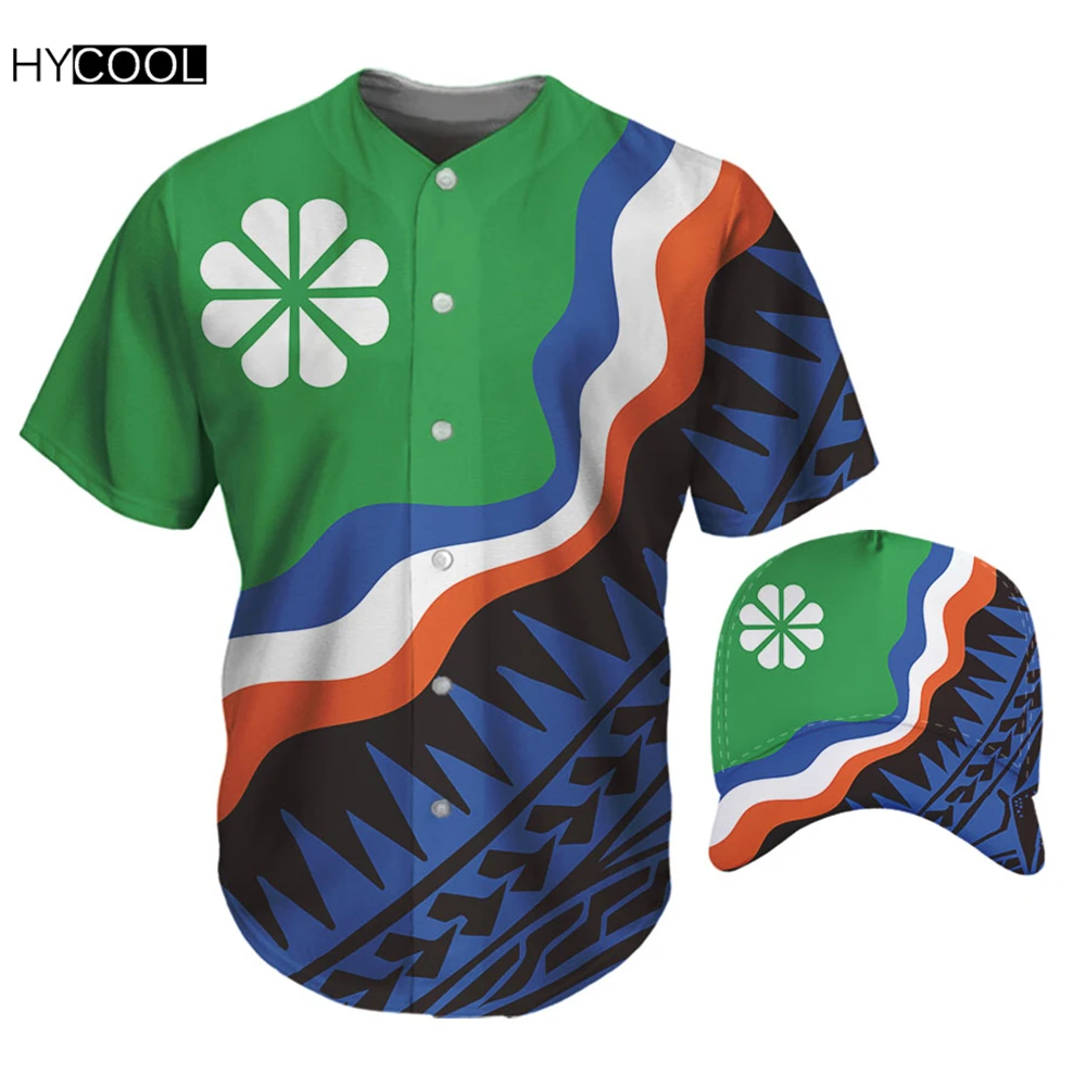 

Модная Бейсбольная Футболка HYCOOL 2021 для мужчин, ярко-модная Свободная Повседневная Мягкая футболка с Полинезийским дизайном