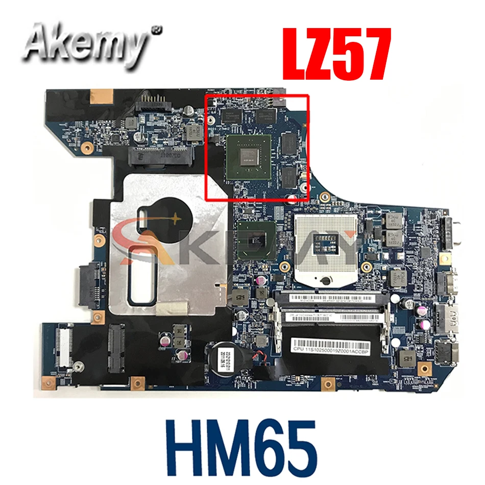 

Laptop motherboard For LENOVO V570 B570 Z570 HM65 N12P-GV-OP-B-A1 Mainboard 10290-2 48.4PA01.021 LZ57 11013525