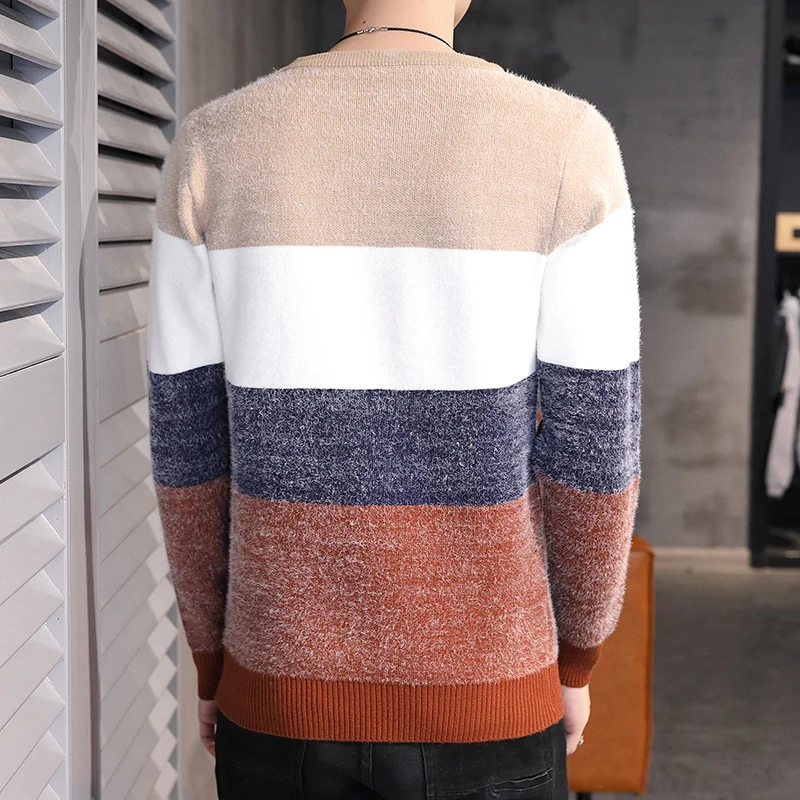 

New Winter Fashion Sweaters Round Neck High Quality Soft Warm Pullover Knitted Pull Sweater Mens Sweaters Male Knitwear