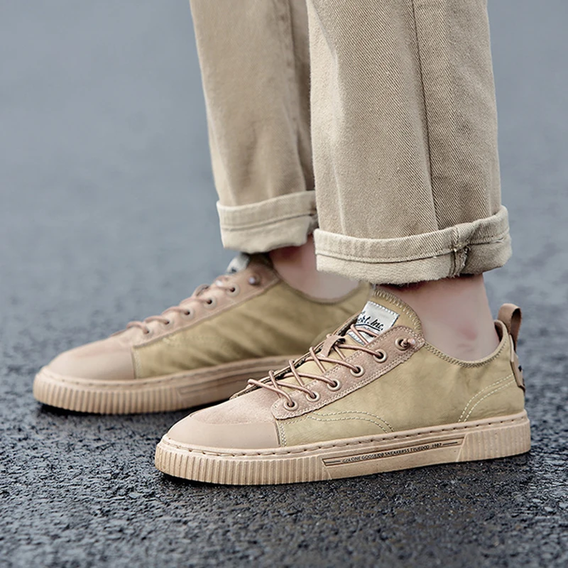 Мужская повседневная парусиновая обувь TaoBo осенняя дышащая с низким верхом в