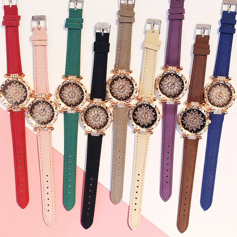 

Watches Set With Box Fashion Women Leather Strap Dress Quartz Clock Ladies Wrist Watch Bracelet Jewelry Ladies Watch Gift