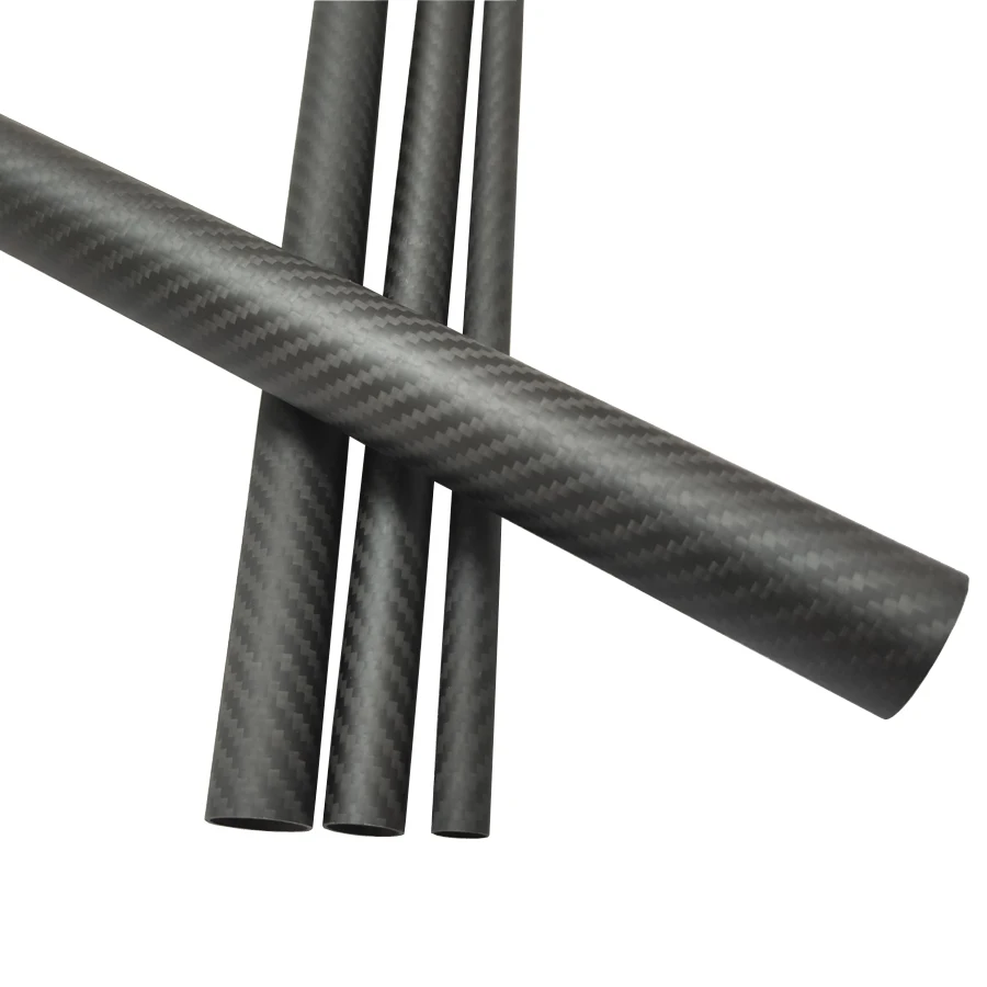 Luz de sarga de tubo de fibra de carbono 3K, 12x10x1000mm/22x25x1000mm-0