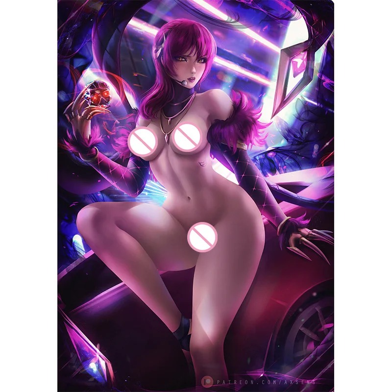 Печать на холсте игры Overwatch KDA Evelyn голая сексуальная девушка художественный