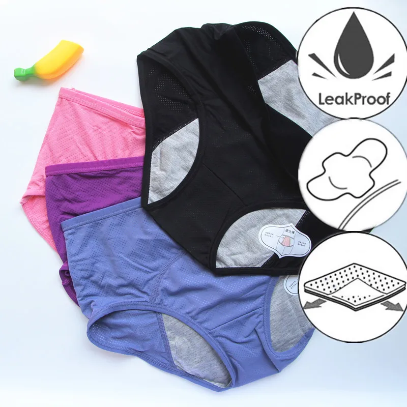 

Трусы женские для менструального периода, Хлопок непромокаемые трусы, цвет в ассортименте, 1 шт