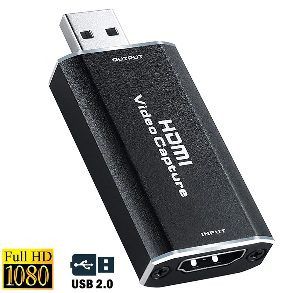 

Mini HD 1080P HDMI To USB 2.0 Video Capture Card Game Recording Box for Rullz Computer Youtube OBS Etc. Live Streaming Broadcast