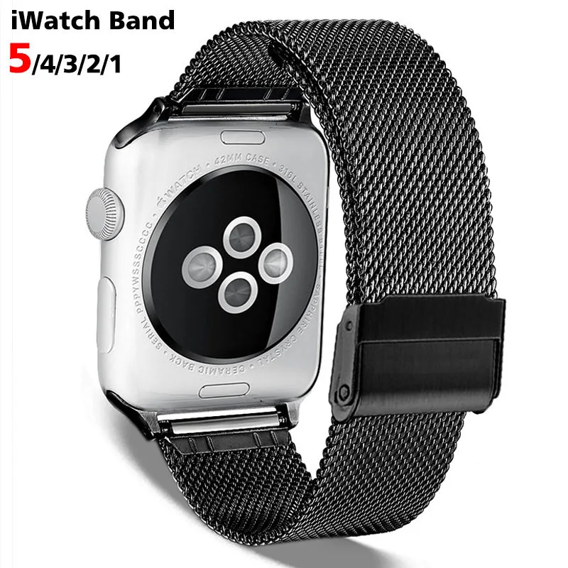 Ремешок для Apple Watch 38 мм 42 сменный Браслет Миланская петля из нержавеющей стали