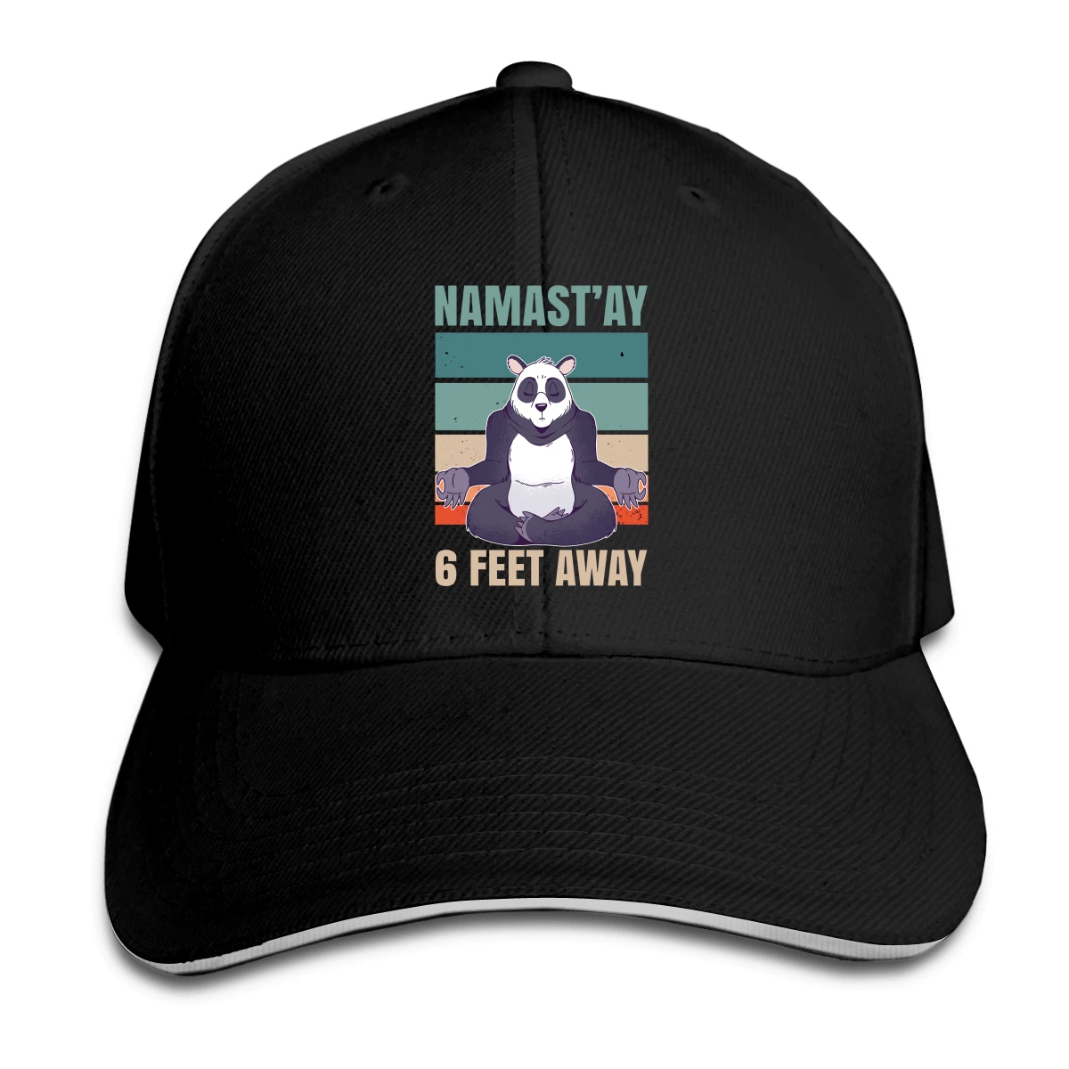 

Namaste Panda 6 Feet Away Hat Baseball Cap for Men Women Fashion Adjustable Sun Hat