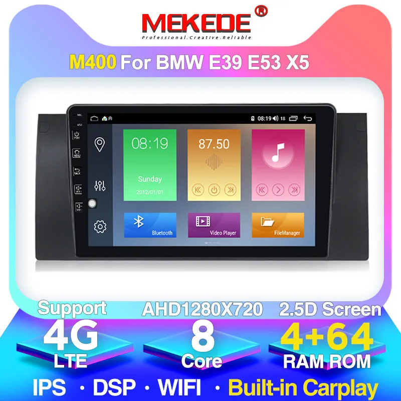 Автомагнитола для BMW E39 E53 X5 8 ядер Android 10 0 4G LTE IPS экран GPS навигация DSP Раздельный