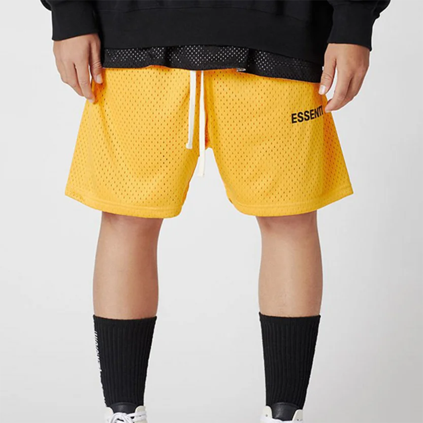 

Fashion Summer Multicolor Lace Up Fog Essentials 100% 1:1 Sports Basketball Fitness Shorts Men's Mesh Drawstring Loose Shorts