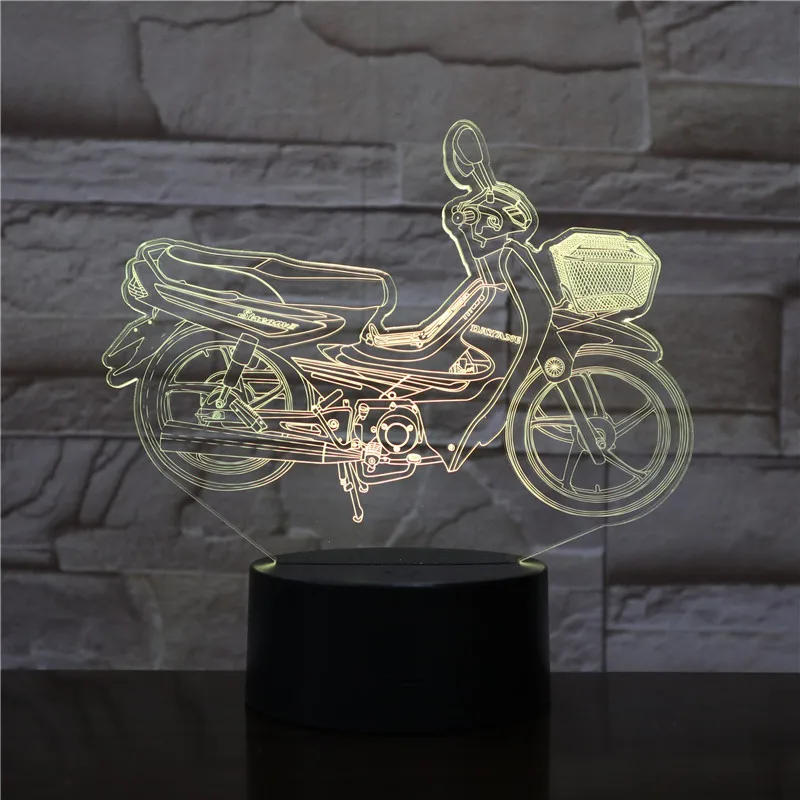 Крутой Мотоцикл 3D лампа ночник USB/на батарейках светодиодный ночник лампа визуальный световой эффект подарок для любителей мотоциклов