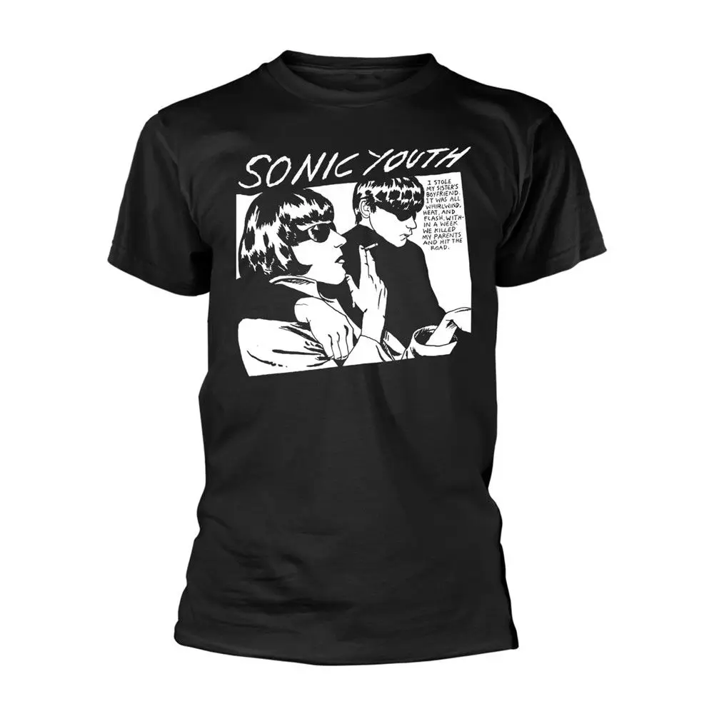 Sonic Youth Goo Black Thurston Moore Ким Гордон Официальная футболка Мужская Унисекс Harajuku