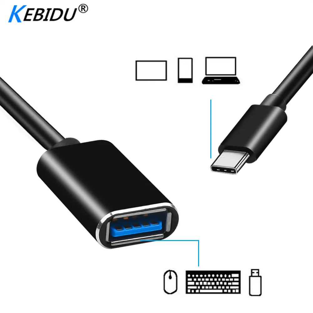 Кабель адаптер kebidu USB 3.0 Type C папа для передачи данных OTG подходит Samsung Sony HTC Xiaomi
