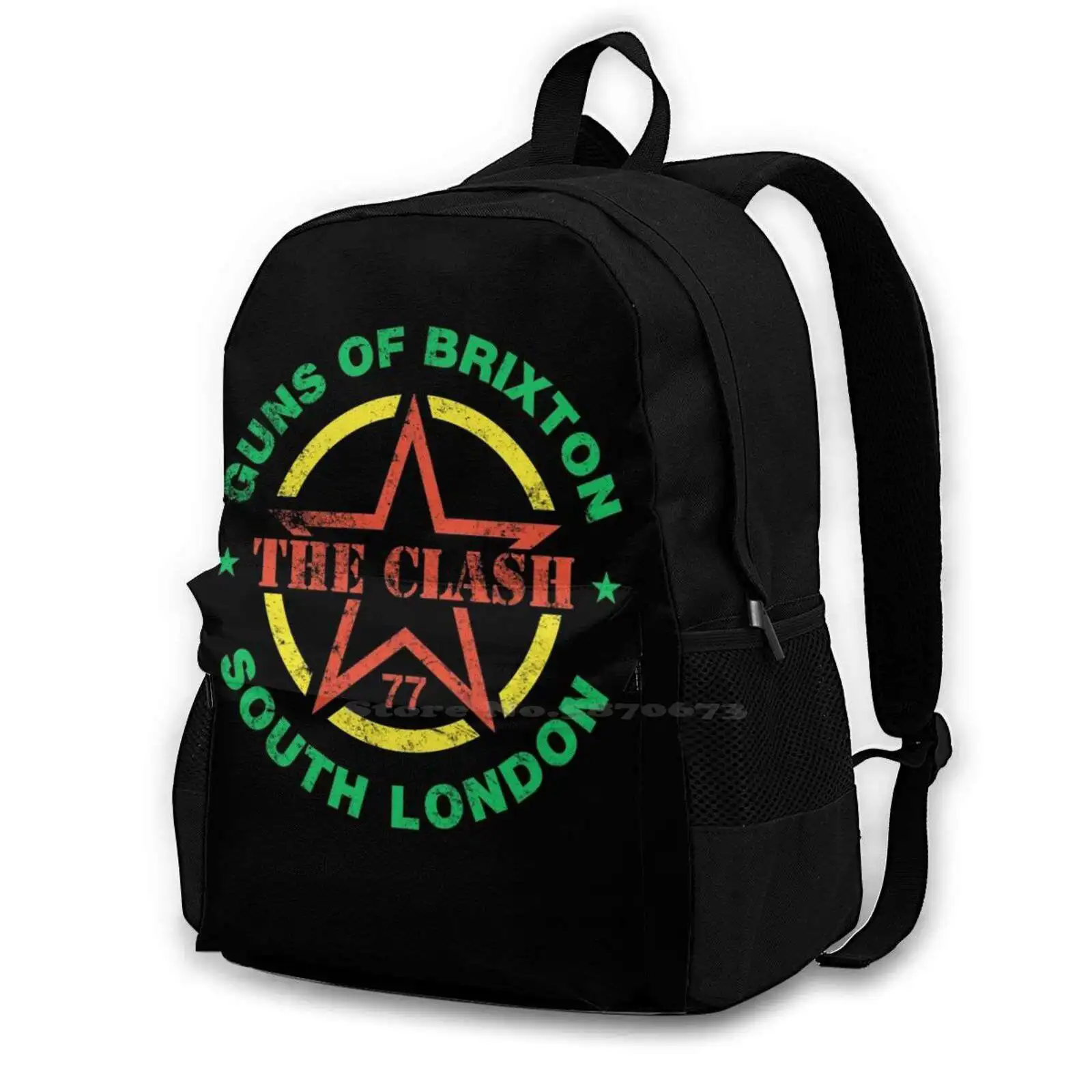 

Best Selling Clash Backpack For Student School Laptop Travel Bag Punk Punk British Punk Reggae Dub Funk Joe Strummer Mick Jones