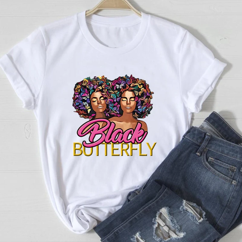 

Fashion Urban Goyhic Women's T-Shirts For Summer Butterfly Women Anime Printed Short-Sleeve T-Shirt New Style Clothing For Girls