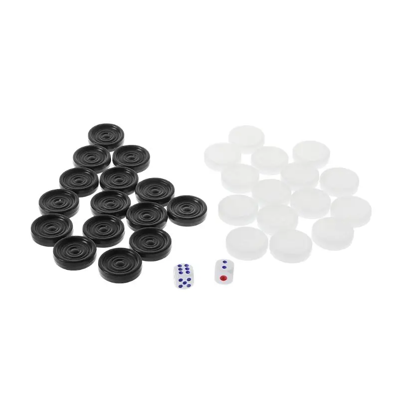 X5QF 30 шт. черно-белые шахматы Backgammon пластиковые международные шашки | Спорт и