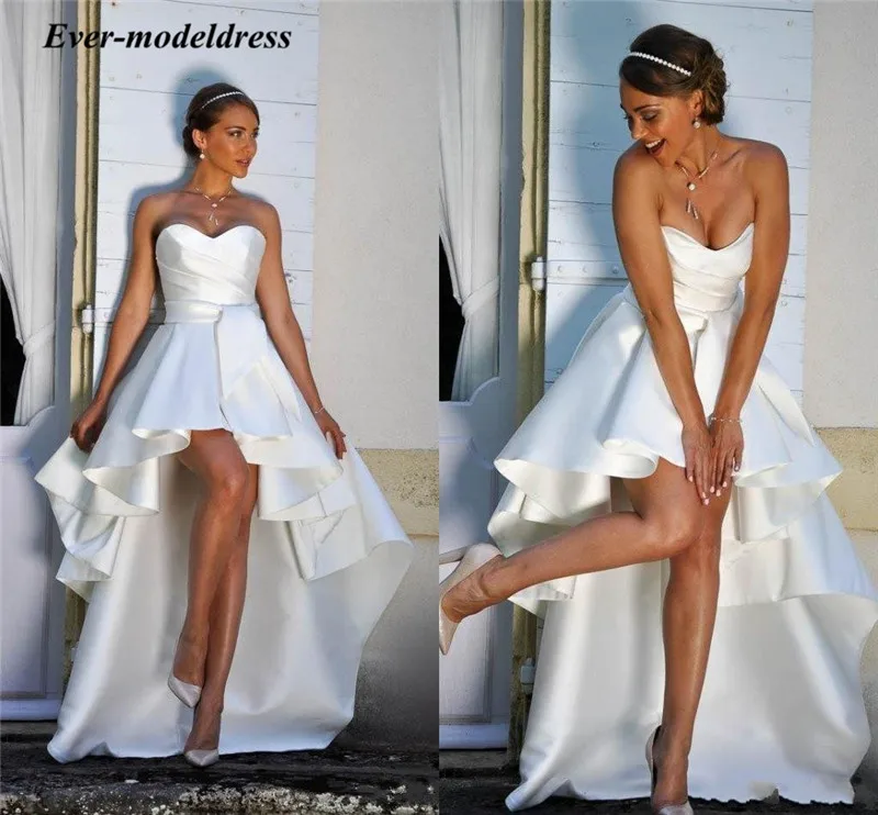 Скромные свадебные платья с высоким и низким вырезом модель 2020 года романтичные