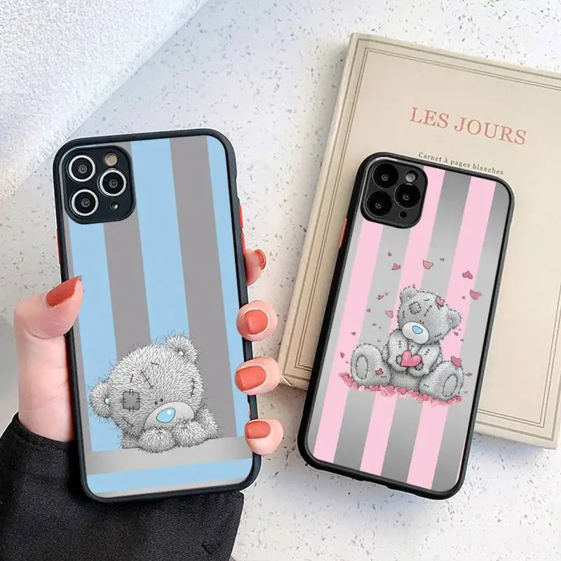 

Teddy Me To You Bear Phone Case For iphone 12 11 8 7 plus mini x xs xr pro max matte transparent cover