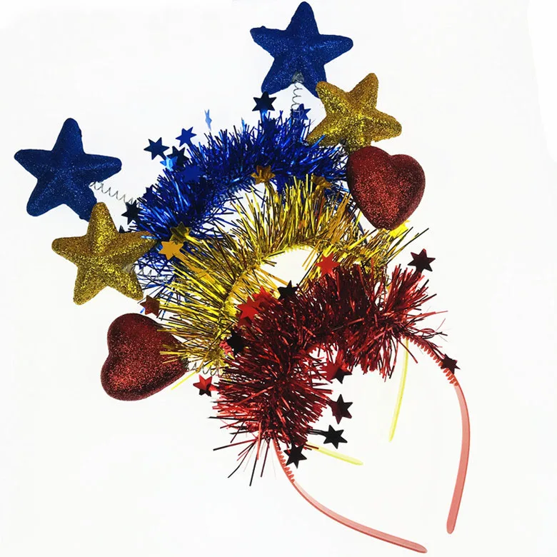 В форме сердца Весенняя повязка на голову в звезды украшение для волос с