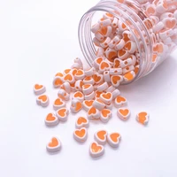 new 50pcs 8mm orange heart beads acrylic spacer beads fit jewelry making diy bracelet jewelry accessories04