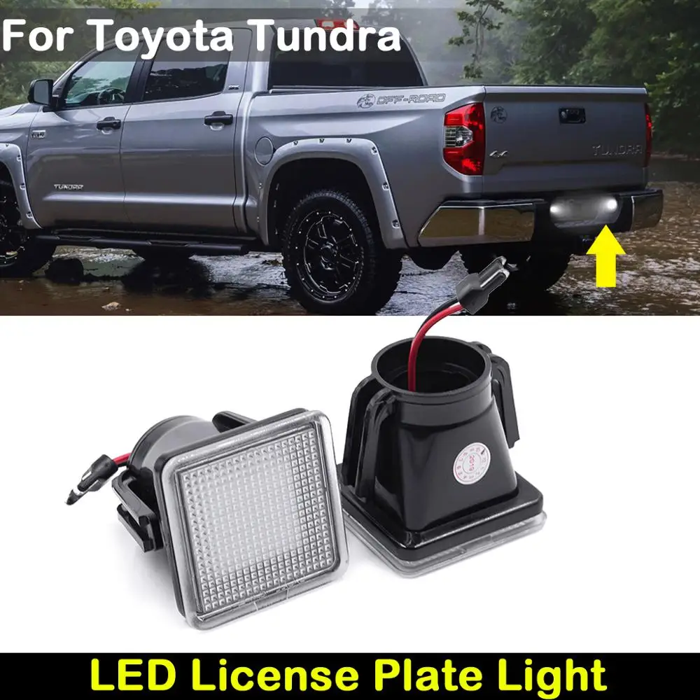 

For Toyota Tundra 2014-2016 Car Rear white LED license plate light number plate lamp