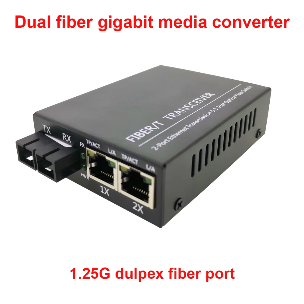 1F2G Dual fiber 1 25G 2UPT дуплексный 20 км гигабитный медиаконвертер 1000 Мбит/с одномодовый