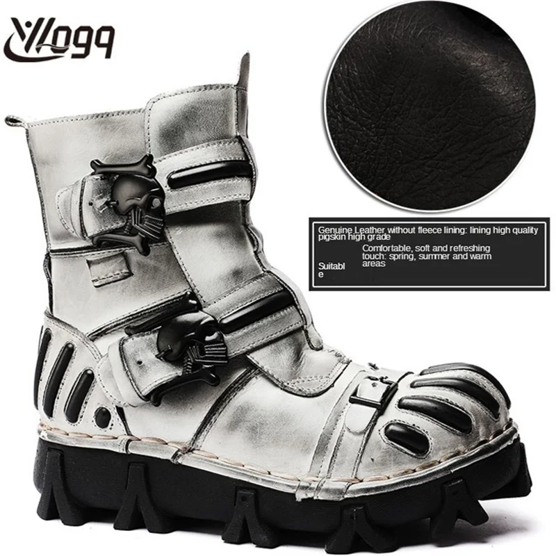 2021мужские мотоциклетные ботинки Итальянские дезерты Модные ботильоны Военные