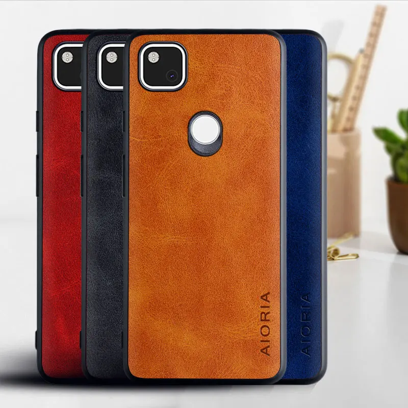 Case for Google Pixel 4A 5G 5 4 XL Luxury funda Vintage leather Skin phone cover hoesje google pixel 4a xl case coque capa | Мобильные