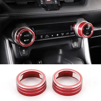 car air condition switch knob ring cover trims for toyota rav4 xa50 2019 2020 2021 2022 rav 4 decoration car styling accessories