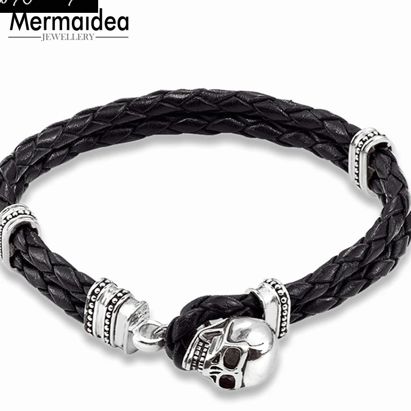 Кожаный браслет с черепом хорошие ювелирные изделия для женщин 2020 кожаный