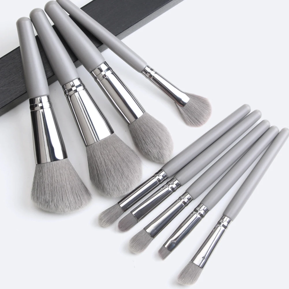

9 Pcs/Set Women Gift Soft Tip Eye Shadow Concealer Foundation Lip Brush Kit Cosmetics Makeup Brushes Set Beauty Makeup Tools
