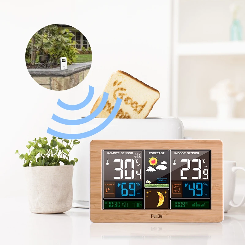 Цифровой будильник Погодная станция настенные наружные часы температуры и