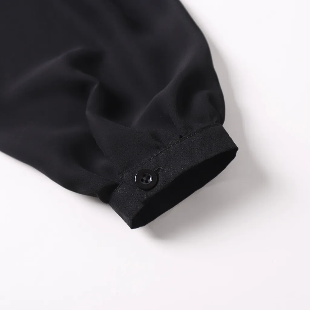 Женское шифоновое платье с V-образным вырезом длинным рукавом | Женская одежда