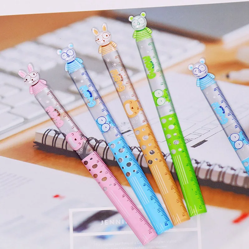 

15 Cm Children's Favorite Cartoon Straight Ruler Study Measure Stationery 2 PCS/Lot Love Mini Ruler Learning A Good Helper