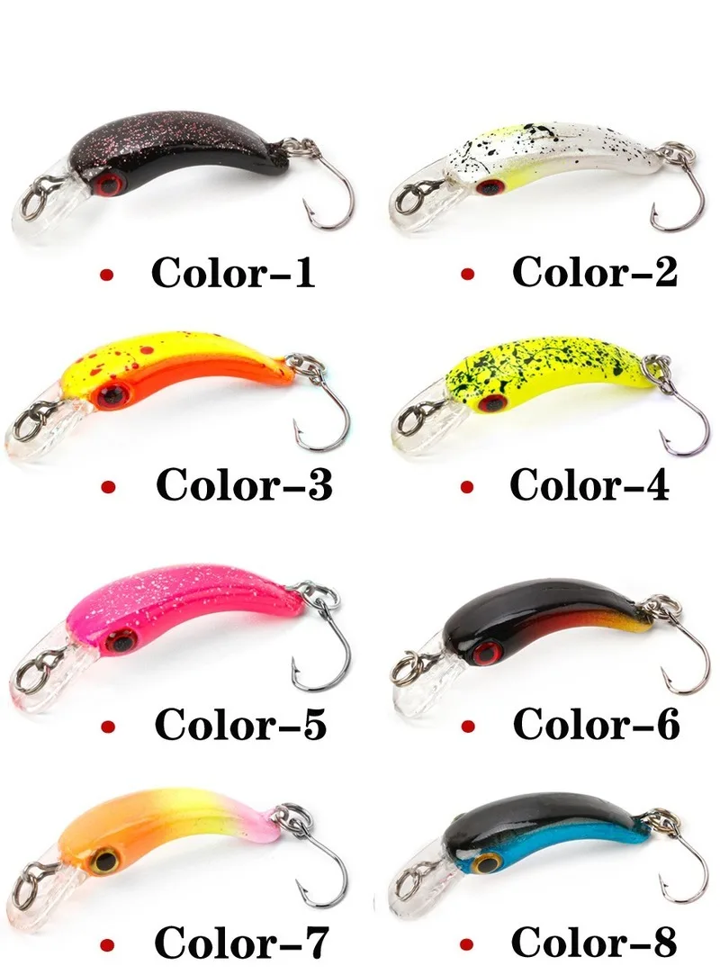 

Lu submicron bait, mini floating bait, 1.3g/ 4cm artificial hard bait, sharp hook, Crankbait, Wobbblers, trout, Lucio, bass fish
