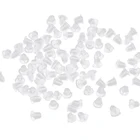 100 шт.лот, прозрачные мягкие силиконовые резиновые серьги, защитные цилиндрические пробки, резиновые аксессуары для ювелирных изделий, детали для самостоятельного подключения ушей