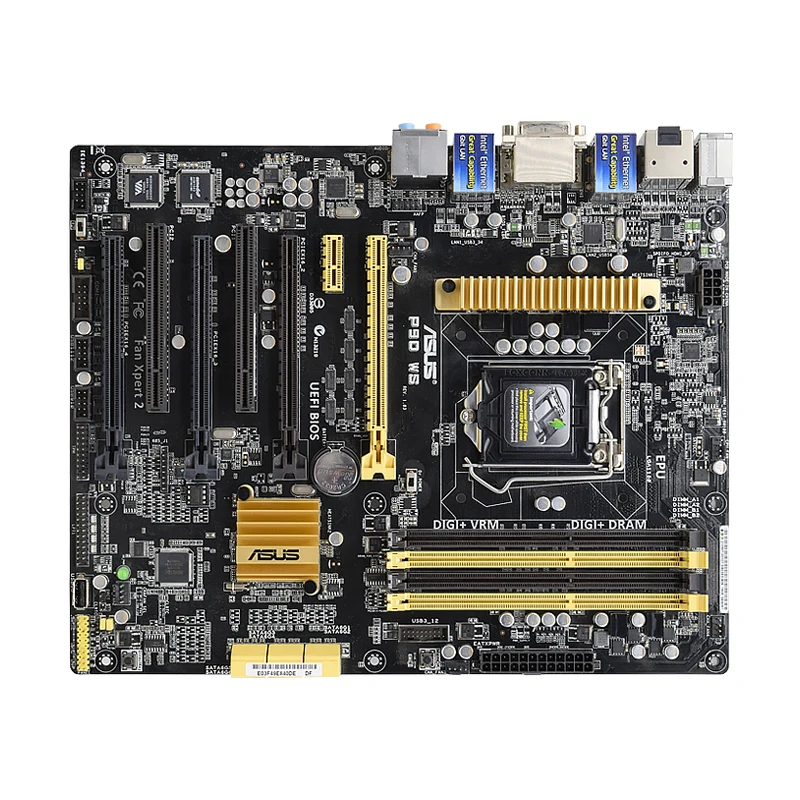 Billig ASUS P9D WS PC Gaming Server Workstation Desktop Motherboard LGA 1150 C226 DDR3 PC Motherboards Set