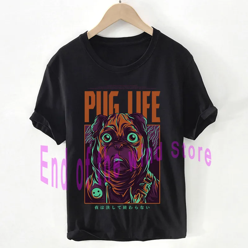 Классная футболка с принтом &quotКороль мопса&quot забавная унисекс в стиле мопса