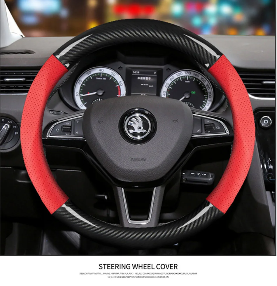 Чехол на руль из натуральной кожи для skoda superb 2 3 octavia 2 a5 fabia 1 karoq rapid, Yeti Kodiaq