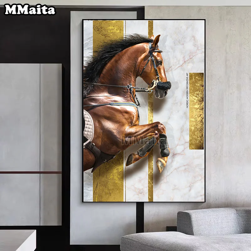 

Diamond Painting 5D DIY Animal Horse Cross Stitch Full Square Round Drill Embroidery Handmade Home Room Wall Decor Craft GG6113