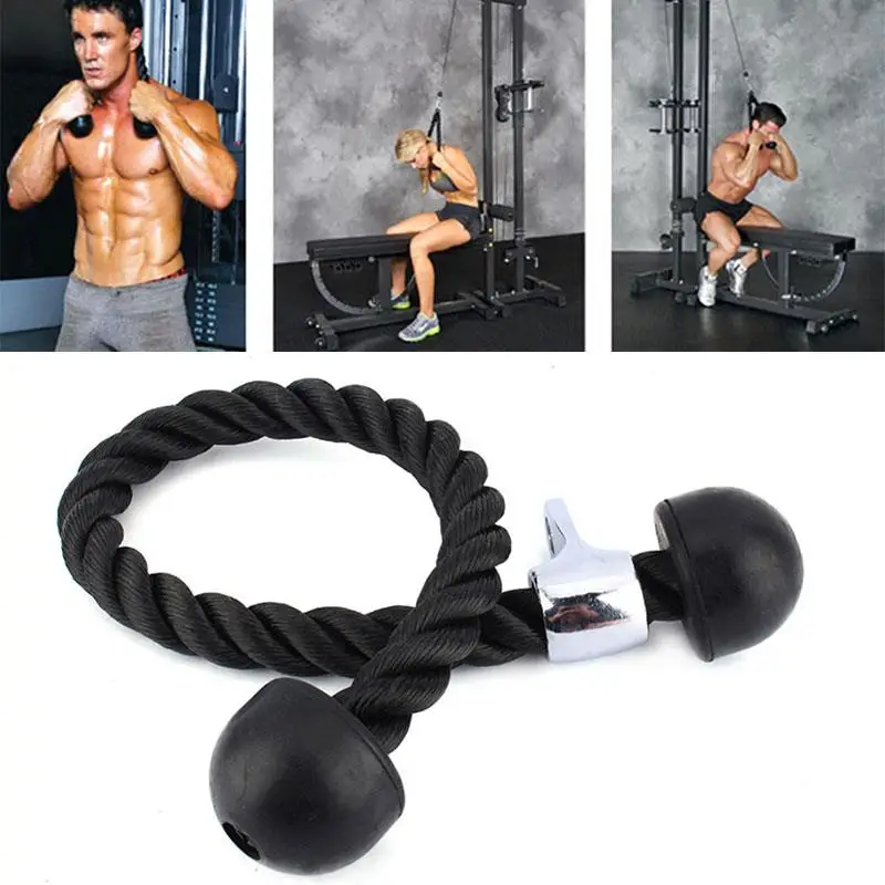 

Веревка для фитнеса Tricep, веревка для упражнений на открытом воздухе, домашняя черная нейлоновая веревка для упражнений на мышцы живота, уме...