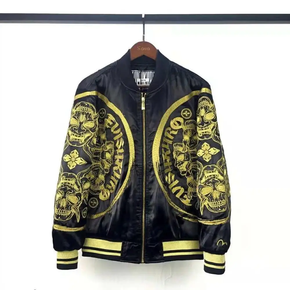 2020 Tide бренд Evisu подлинное мужское зимнее повседневное мягкое пальто теплая