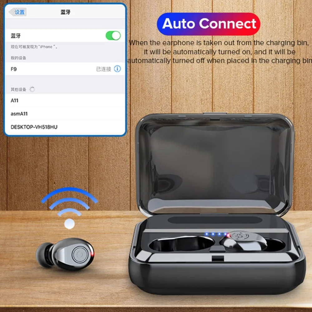 TWS 5,0 беспроводные наушники Bluetooth беспроводные наушники-вкладыши гарнитура стерео Noice снижение зарядки коробка power Bank