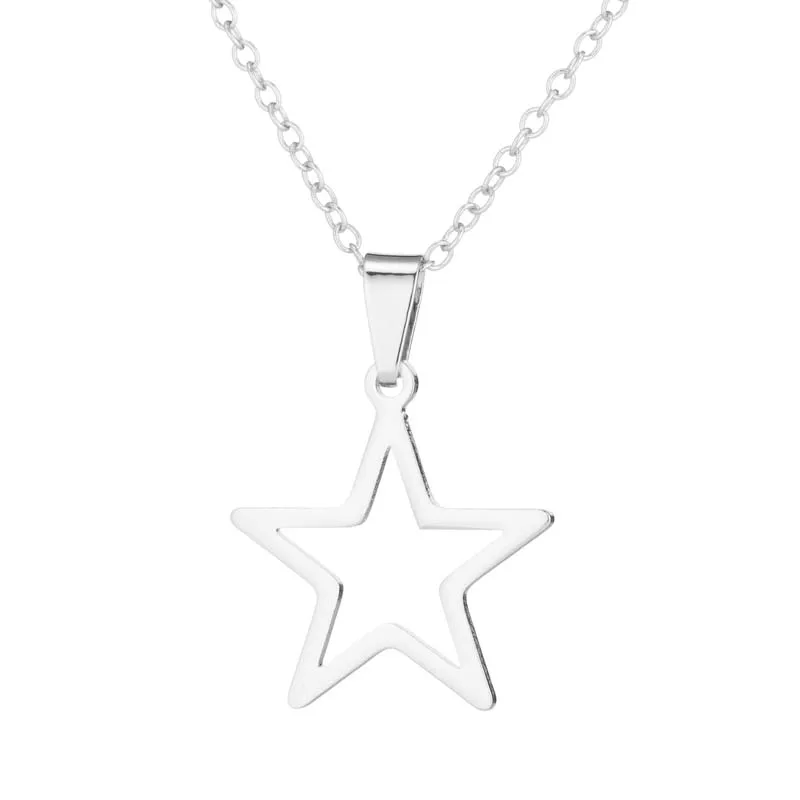 FENGLI Stainless Steel Star Necklace Women Jewelry Sets Bijoux Delicate Geometric Pendants Small Stud Earrings Accessories | Украшения и