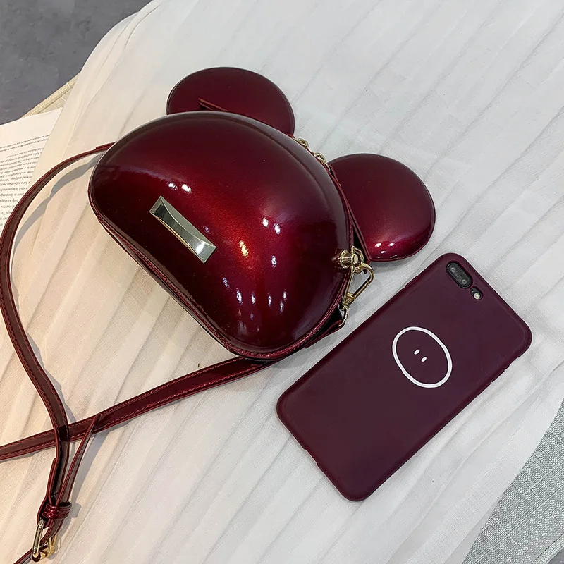 Disney принцессы 2019 Минни женская сумка из ПУ плечевой ремень Диагональная Сумка