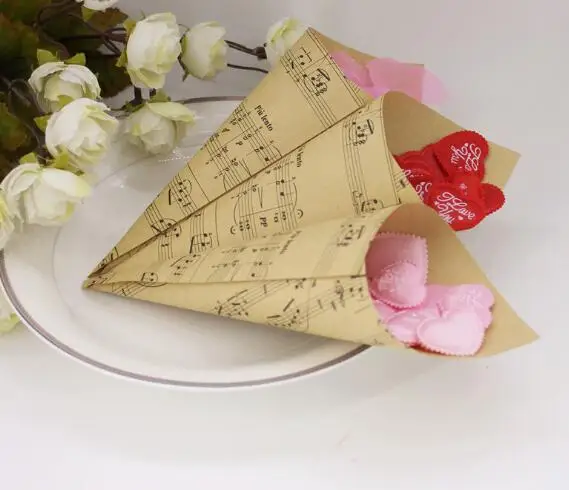 100 шт. упаковочный пакет конусные бумажные пакеты плитка шоколада сладкая